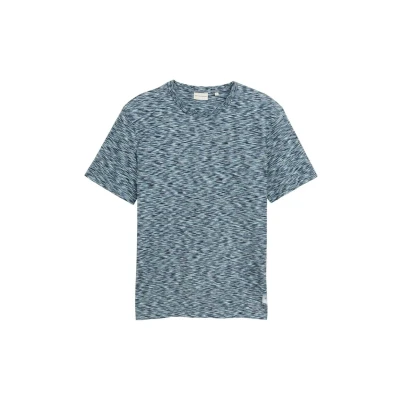 Abbildung von TOM Tailor IN Melangeoptik Tshirt basic, Herren, Größe: 3XL, Navy mint space dye