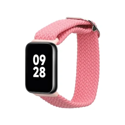 Abbildung von kwmobile Armband kompatibel mit Xiaomi Mi Band 8 Pro Nylon Fitnesstracker Sportarmband in Altrosa Innenmaße von 15 18,5 cm