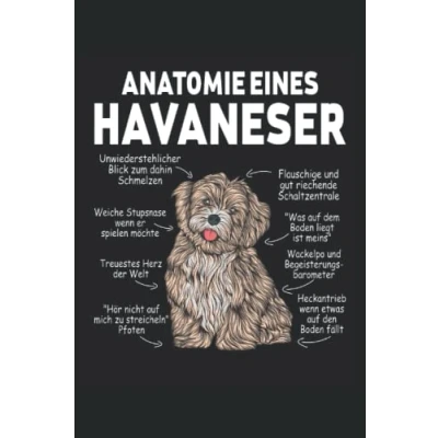 Abbildung von Anatomie eines Havaneser: Havaneser Notizbuch Tagebuch DIN A5 Liniert 120 Seiten
