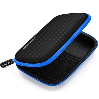 Abbildung von deleyCON Festplattentasche Case für 2,5&quot; Zoll HDD SSD 2 Fächer