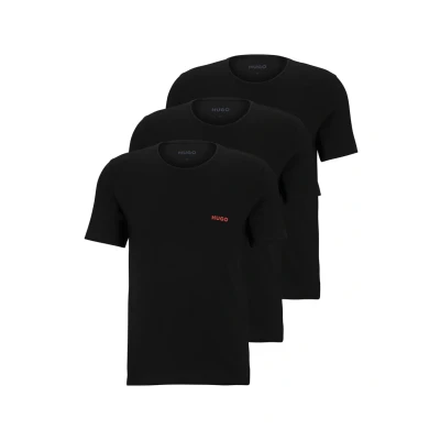 Abbildung von HUGO 3 PACK Nachtwäsche Shirt, Herren, Größe: Large, Black