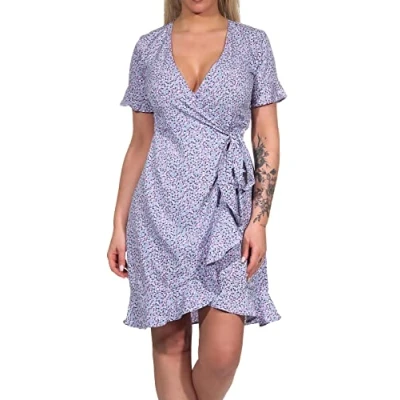 Abbildung von ONLY Onlolivia WRAP Dress Freizeitkleid, Damen, Größe: 38, Chinese violet