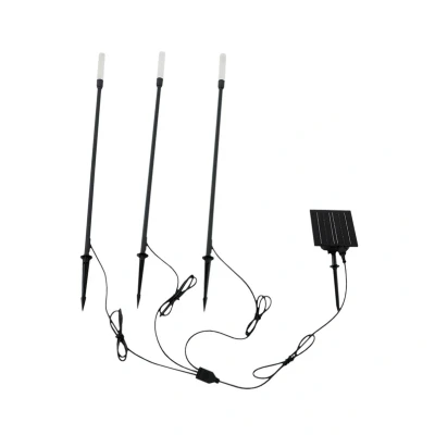Abbildung von Lindby LED Solarleuchte Balian, 3er Set, schwarz, Alu, 3000K