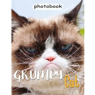 Abbildung von Grumpy Cat Photo Book: Photography Book With 40 Cute Photos Of This Famous Relaxation And Decoration Gift For Your Beloved Ones