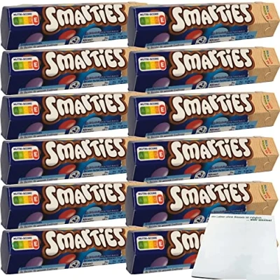 Abbildung von Nestle Smarties Einzelrolle Hexagon Rolle 12er Pack (12x38g) + usy Block