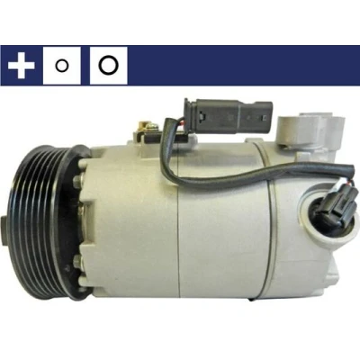 Abbildung von MAHLE ORIGINAL ACP 1383 000S Kompressor 6VS14e 12 PAG 46 SP A2 R 1234yf, 134a mit Dichtring, ohne Magnetkupplung BMW: X3, X1, 2 Active Tourer