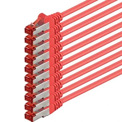 Abbildung von 1aTTack.de 10x 5m Cat 6 Netzwerk Kabel Patch Cat6 RJ45 SFTP Rot