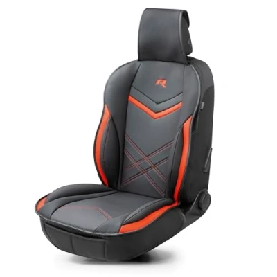 Abbildung von Walser Sitzauflage Auto Rey, Sitzschoner schwarz/rot, Universal Sitzauflagen, Autositzauflage Vordersitze, Sitzbezug Sitzkissen Sportlook, Sitzbezüge für PKW/LKW
