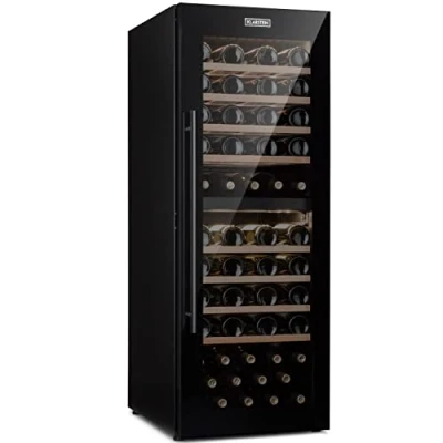 Abbildung von Klarstein Weinkühlschrank Barossa 77 Duo, für Standardflaschen á 0,75l,2 Zonen Wein Flaschenkühlschrank Weintemperierschrank Kühlschrank