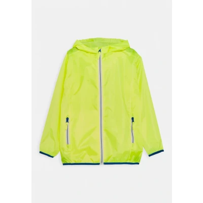 Abbildung von Playshoes Faltbar Regenjacke / wasserabweisende Jacke für Kinder, Größe: 92, Neongelb