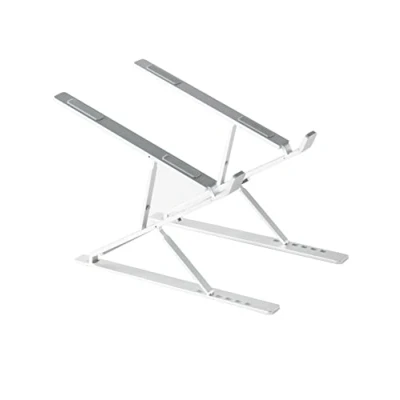 Abbildung von VVGAOGES Laptop Ständer,Aluminium Höhenverstellbarer Belüfteter Notebook Ständer,Faltbarer tragbarer Stand Halterung alle 10 15,6 Laptops Tablet (Silber)