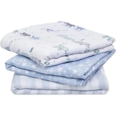 Abbildung von aden + anais musy Spucktücher, Mulltücher Set für Neugeborene &amp; Kleinkinder, 100% Baumwoll Musselin Mehrzweck Babytücher Mädchen Jungen, 70x70cm, 3er Pack, Rising Star