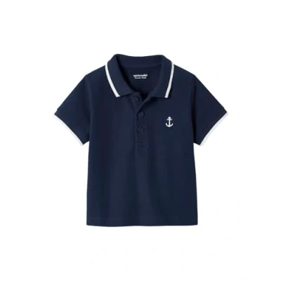 Abbildung von Vertbaudet Poloshirt für Baby Jungen, Stickerei Marine 92