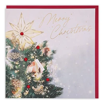 Abbildung von Clintons: Weihnachtskarte mit Fotobaum und Weihnachtskugeln