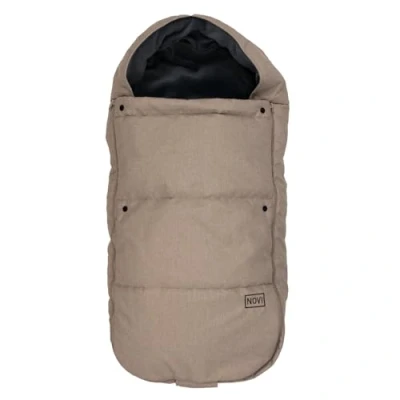 Abbildung von Novi Baby Uni Cozy Babyfußsack Winterfußsack Babyschale mit Reißverschluss, Kuschelsack Babydecke Kinderwagen, waschbar, verschließbar Tasche, passend für alle Kinderwagen (Beige)