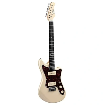 Abbildung von EKO Guitars Camaro VR 2 90, E Gitarre, Korpus aus Pappel, Hals Ahorn und Griffbrett WPC, Pickups P 3 Wege Toggle Switch, Lautstärkeregler Tonregler, Farbe Creme