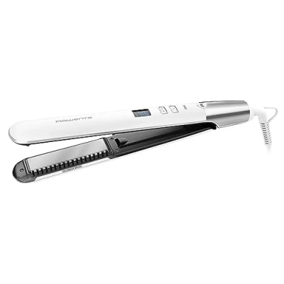Abbildung von Rowenta Volumizer Haarglätter, 3D Technologie, steigert das Volumizer, integrierte Naturborstenbürste, Exklusive Keramik Quarzbeschichtung, Ionenfunktion, 8 Temperaturen SF4650F0