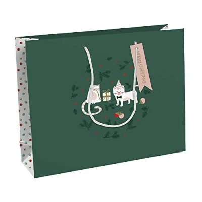 Abbildung von Clairefontaine X 29532 6C Geschenktüte shopping 37,3x11,8x27,5 cm, 210g, elegant und praktisch, 1 Stück, Cat&#039;Mas