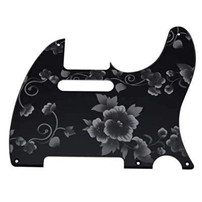 Abbildung von Dopro Schlagbrett mit 5 Löchern, Vintage Telee Gitarre, 3D Druck, Kunststoff, für USA/Mexikanische Fender Telecaster Blumenmuster