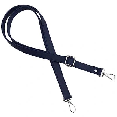 Abbildung von mtb more energy® Ersatz Band Schultergurt für Handykette Dunkelblau Silberne Metall Schnalle und Karabiner Crossbody Austausch Gurt Schulterriemen Riemen