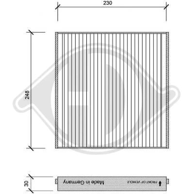 Abbildung von DIEDERICHS DCI1121 Innenraumfilter Aktivkohlefilter 232 248 30 Climate BMW: Z4 Roadster, Coupe