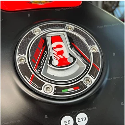 Abbildung von Aufkleber aus Harz, kompatibel mit Deckel für Benzin, Motorrad, Aprilia Tuono 125