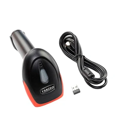Abbildung von Yanzeo Handheld Barcode Scanner USB Wireless 2.4G 1D 2D QR Code Pos Laser Leser