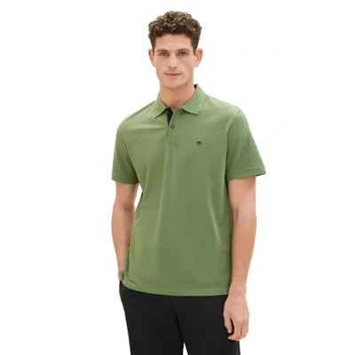 Abbildung von TOM TAILOR Herren Basic Piqué Poloshirt, dull moss green, M