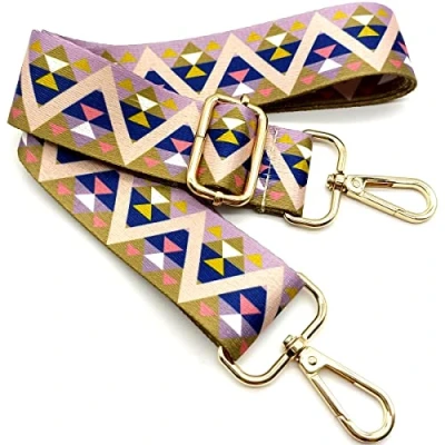 Abbildung von Schultergurt für Taschen Pink, Taschengurt, Verstellbarer Schulterriemen, Taschengurte zum Wechseln mit Karabiner Gold, 80 130 cm Tragegurt Tasche Damen Moderne Handtasche Accessoires, 3.8cm, 01
