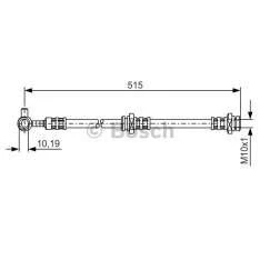 Abbildung von BOSCH 1 987 476 376 Bremsschläuche 505 M10x1 NISSAN: X Trail