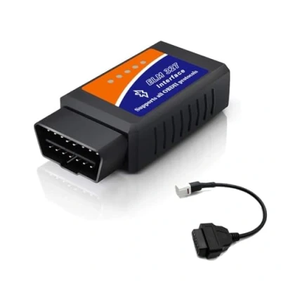 Abbildung von Comforty OBD2 Bluetooth Adapter (V1.5) + 4 Pin Diagnosekabel Komplettes Diagnose Set für Autos und Motorräder