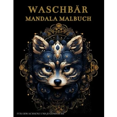Abbildung von Waschbär Mandala Malbuch Für Erwachsene und Jugendliche: mit Mandalas Blumen: Anti Stress Geschenke Stressabbau Entspannung