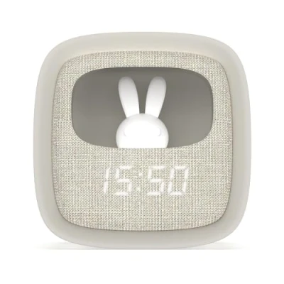Abbildung von MOB MOBILITY ON BOARD Billy Clock Wecker und Nachtlicht für Kinder, Rahmen aus Kunststoff, (grau)