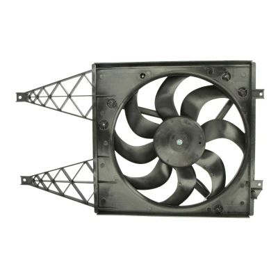 Abbildung von THERMOTEC D8W028TT Lüfter 393, 393 12 260/90 mit Kühlerlüfterrahmen (Zarge) VOLKSWAGEN: Polo IV Schrägheck, V Fox Schrägheck