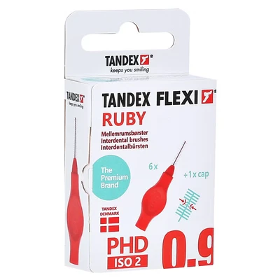 Abbildung von Interdentalbürsten Flexi rot super fine 6er 6 Bürsten