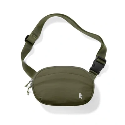 Abbildung von tomtoc Damen Bauchtasche Gürteltasche mit RFID Schutz, 1,5 Liter Klein Sling Bag Brusttasche Hüfttasche Handytasche Umhängetasche Crossbody für Reise, Alltag, Festival, Sport, Wandern, Grün