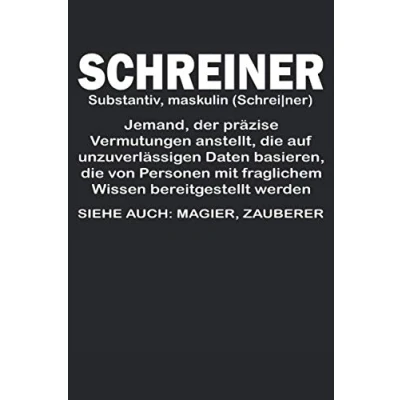 Abbildung von Schreiner Notizbuch: Notizbuch Toller linierter Notizblock für und Tischler 120 linierte Seiten um Notizen Aufzeichnungen ... Din A5 Geschenk den Meister oder Azubi.
