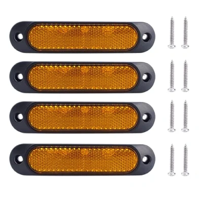 Abbildung von Kardne 4 Pcs 27 LED Seitenleuchte,12V 24V Seitenmarkierungsleuchte,Kontrolleuchte,Warnlichter,Rücklichter,Notlichter,Bremsleuchten,für LKW PKW Anhänger Trailer Wohnwagen KFZ BUS SUV(Gelb)