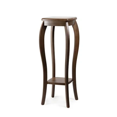 Abbildung von bixard Blumenständer, Konsolentisch, Konsole, Beistelltisch, Flurtisch Holz Dunkel Walnuss