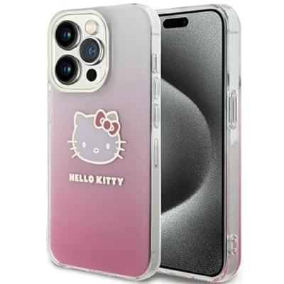 Abbildung von CG MOBILE Hello Kitty HKHCP15LHDGKEP Hülle für iPhone 15 Pro 6.1&quot; Rosa hardcase IML Gradient Electrop Head