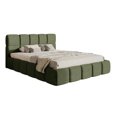 Abbildung von Selsey Bett Polsterbett Mit Stauraum Bettkasten 140 x 200 cm Hydrophobe Chenille Cloudy Olivgrün