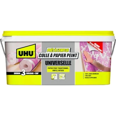 Abbildung von UHU Fix &amp; Fertig Kleister Universal, Fertigkleister für die einfache Anbringung von Tapeten aller Art, Eimer 2,5 kg