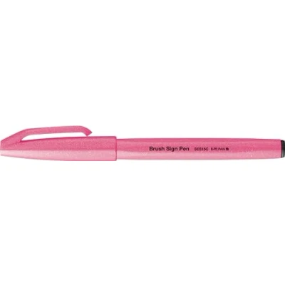 Abbildung von Pentel SES15C FPX Brush Sign Pen neon pink, Faserschreiber, pinselähnliche Spitze, 1 Stück