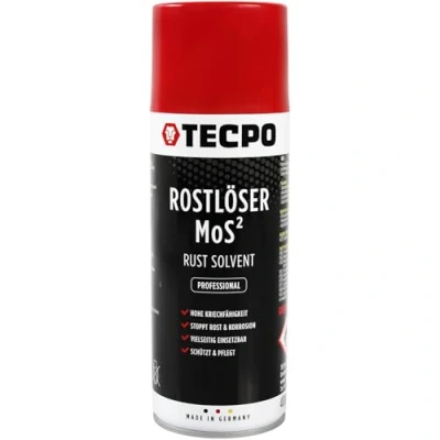 Abbildung von TECPO Rostlöser MoS², 400ml Schmiermittel Rost Umwandler Multifunktionsspray mit Korrosionsschutz und Kriechfähigkeit für oxidierte verrostete Verbindungen