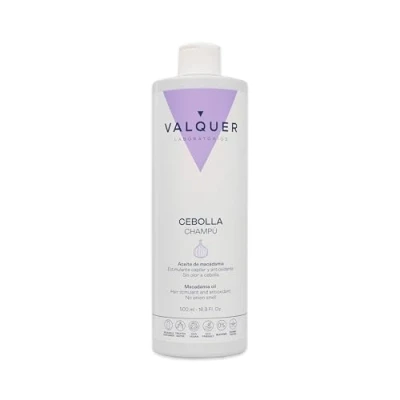 Abbildung von Valquer Laboratories Onion Shampoo Pflege. Fett reduzieren. Stimulans für das Haar. Antioxidatives Reinigen. Alle Arten von Haaren. Macadamiaöl, einzigartig, 500 Milliliter