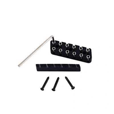 Abbildung von Alnicov Headless Gitarre 6 Saiten Feststellmutter Stop Muttern Gitarren Tuning Zubehör Set