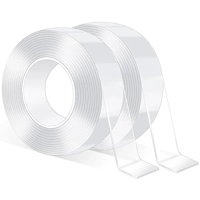 Abbildung von Bolatus 300CM Doppelseitiges Klebeband Transparent Extra Stark Nano Double Sided Tape Ablösbar Dünn für Zuhause, Küche, Auto oder Mehrzweck（2 Rolle）