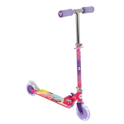 Abbildung von Disney Princess Kinder Scooter für Mädchen und Jungen zusammenklappbarer Inline 2 Rad Roller Verstellbarer beleuchteter Zweirad Rollerräder leuchten