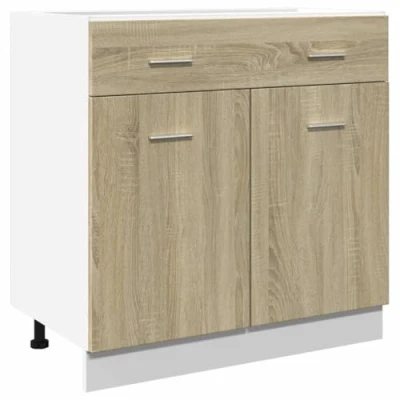 Abbildung von vidaXL Unterschrank Schubunterschrank Sonoma Eiche 80x46x81,5 cm Spanplatte