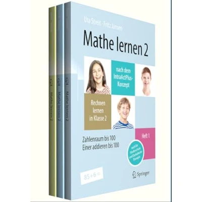 Abbildung von Mathe lernen 2 nach dem IntraActPlus Konzept (Set: Hefte 13): Rechnen in Klasse Zahlenraum bis 100 Addition und Subtraktion auch für Förderschule Dyskalkulie Therapie